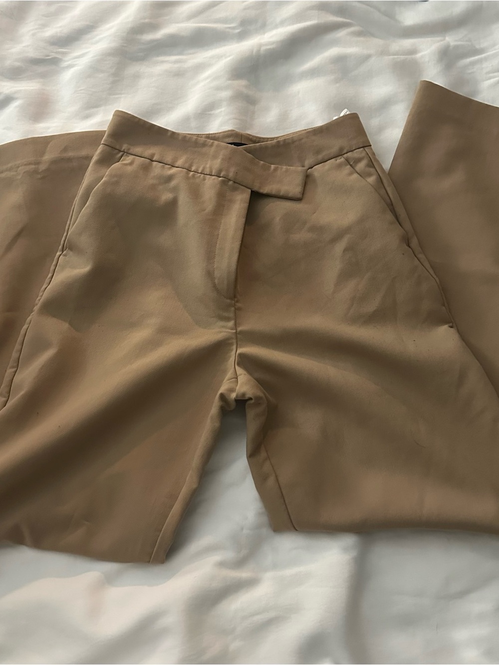 Tan Wide Leg Trousers